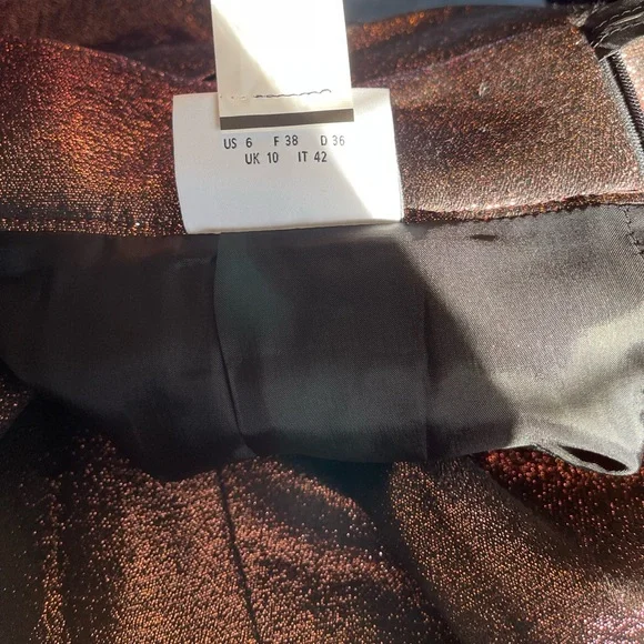 NWOT AKRIS PUNTO Iridescent Lamé Bell Skirt - Picture 8 of 10